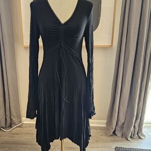 Widow Black Long Sleeve Dress S